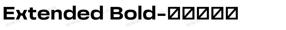 Extended Bold字体转换